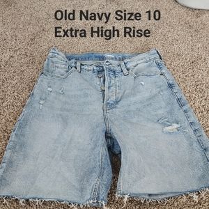 Old Navy Women High Waist Jean Shorts Size 10